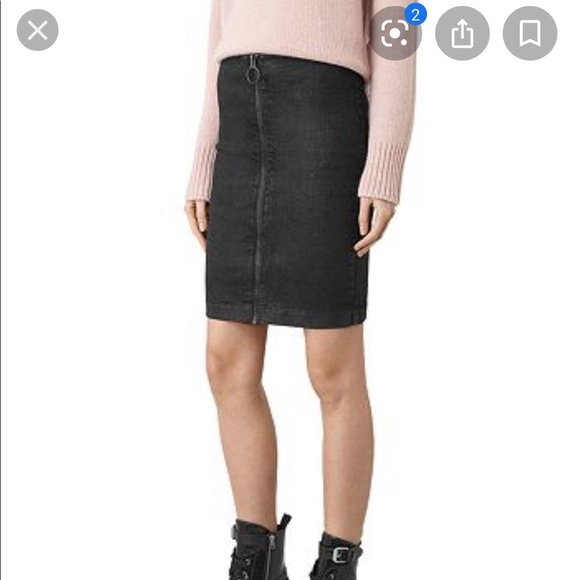 Allsaints Jade Pencil Skirt size 8 NWT - Picture 2 of 7